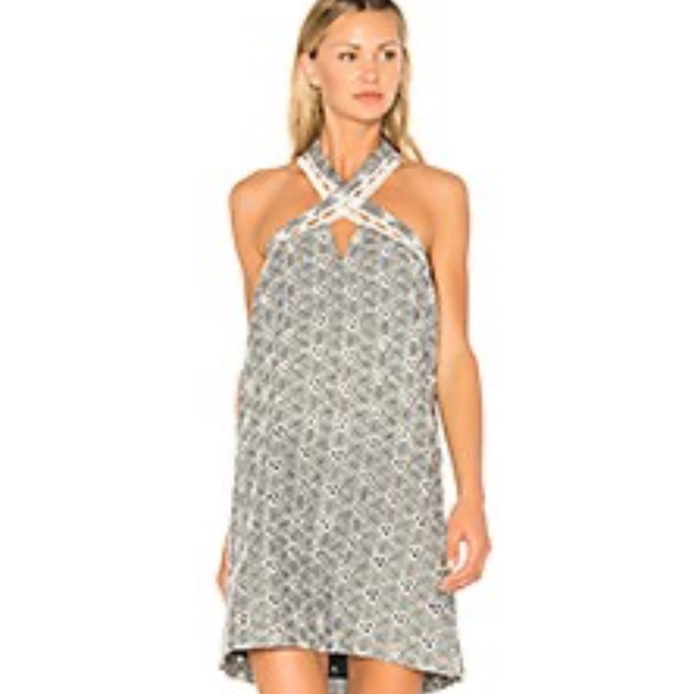 J.O.A Lace Trim Halter Neck Dress Size XS
